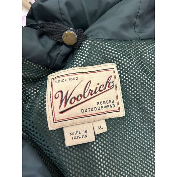 Vintage Woolrich Men's Size XL Green Beige 2 in 1 Jacket Vest Removable - Picture 3 of 16